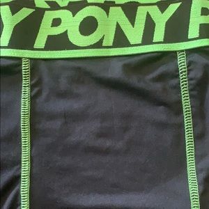 Pony compression shorts